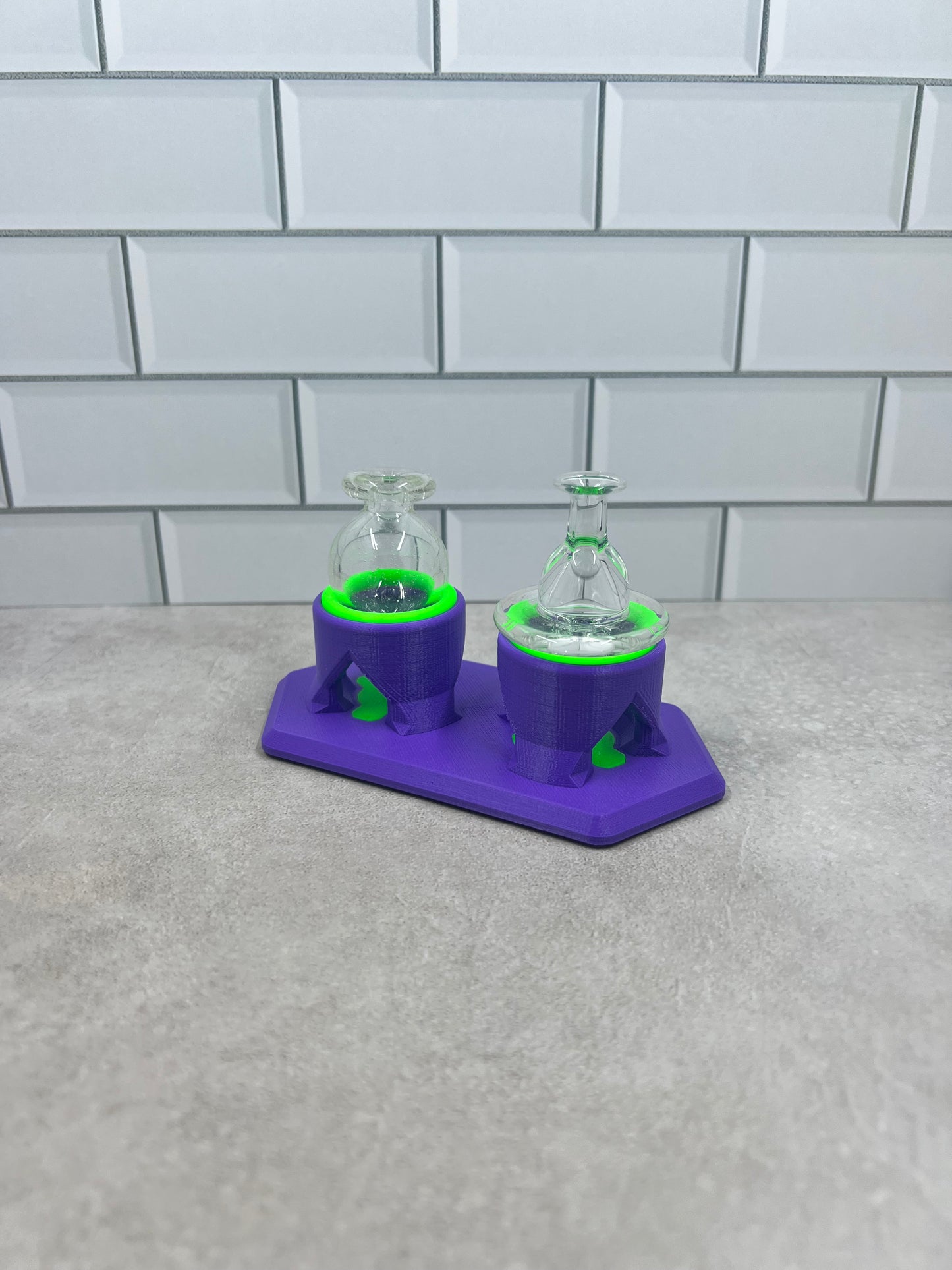 Double Silicone Carb Cap Stand